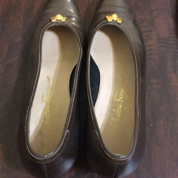 10 4A Salvatore Ferragamo Metal Grey Vintage pumps - Picture 5 of 8